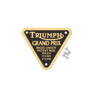 Triumph Grand Prix Patent Plate 70 4016, E4016