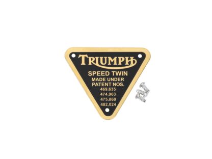 Triumph Speed Twin Patent Plate 70 1595, E1595