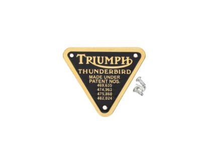 Triumph Thunderbird Patent Plate 70 4016, E4016