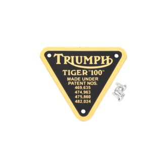 Triumph Tiger 100 Patent Plate 70 1678, E1678