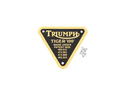 Triumph Tiger 100 Patent Plate 70 1678, E1678
