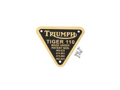 Triumph Tiger 110 Patent Plate 70 2910, E2910