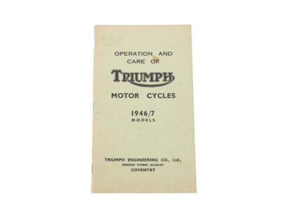 1946 1947 triumph operation manual