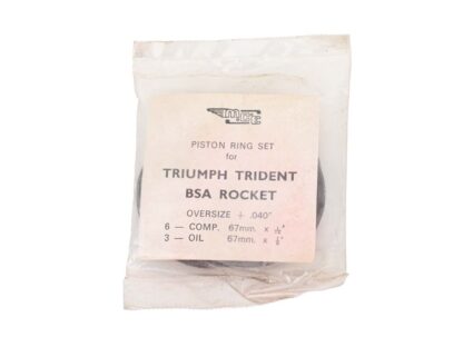 Nos triumph bsa t150 t160 a75 piston ring set +.040
