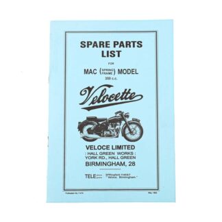 Velocette Mac 350cc Parts Manual