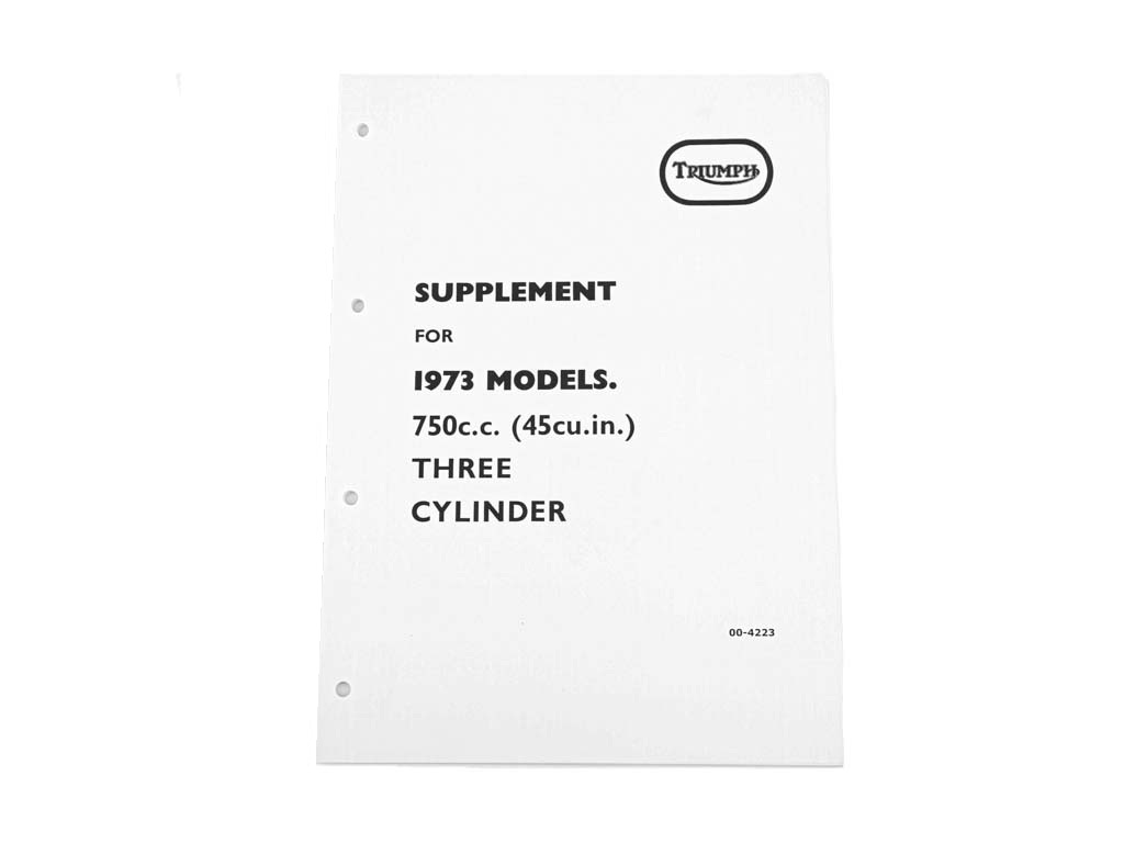1973 Triumph T150 Workshop Manual Supplement 00