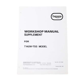 1983 Triumph Tss Workshop Manual Supplement 99
